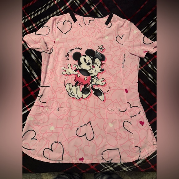 Disney Tops - Disney Mickey and Minnie Valentine’s Day scrub top Infinity